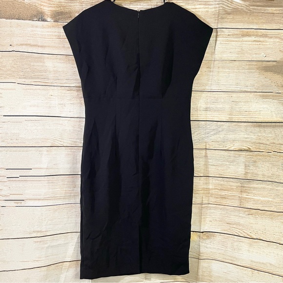 Genevie v-neck sheath black formal dress women Size Large - Picture 4 of 12